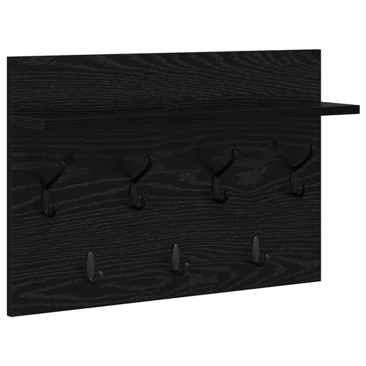 Wandmontierter Kleiderständer Schwarze Eiche 60 x 40 x 12 cm