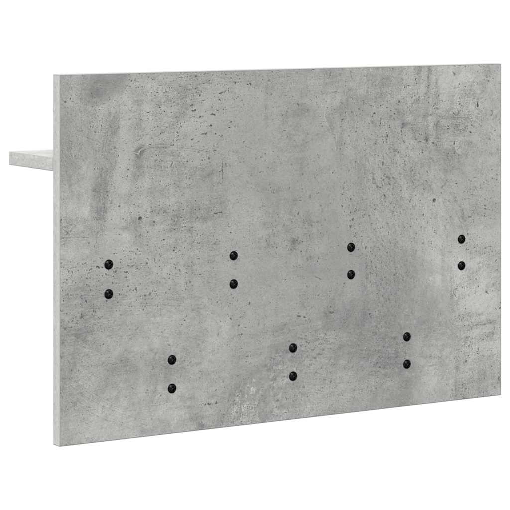 Wandmontierter Kleiderständer Betongrau 60 x 40 x 12 cm
