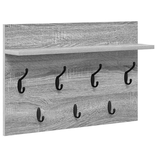 Wandmontierter Kleiderständer Grau Sonoma 60 x 40 x 12 cm