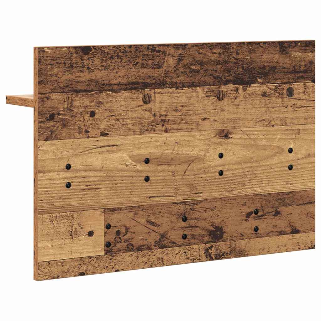 Wandmontierter Kleiderständer mit Regal Altholz 60 x 40 x 12 cm