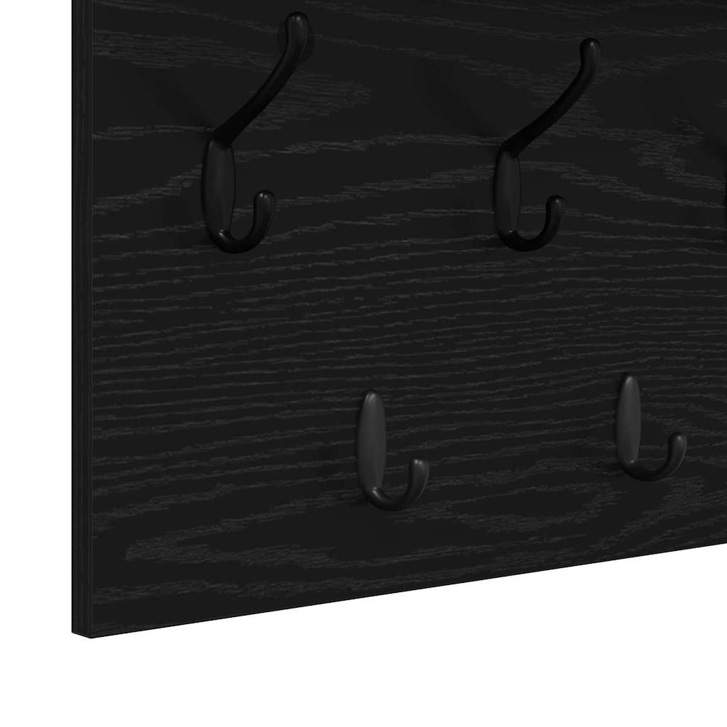 Wandmontierter Kleiderständer Schwarze Eiche 80 x 40 x 12 cm