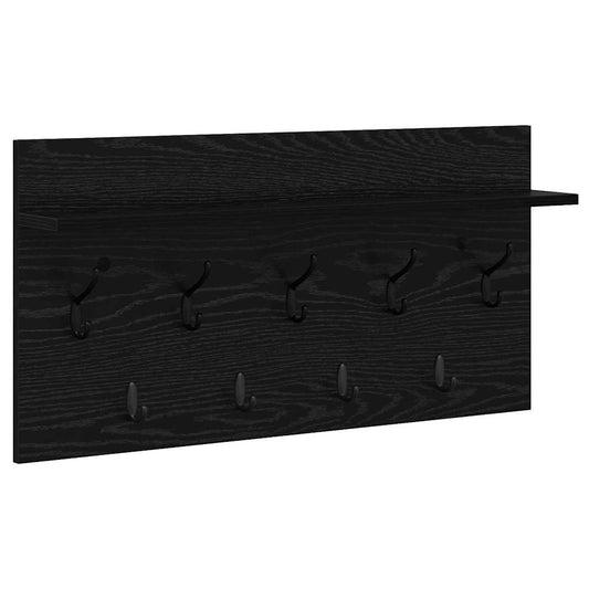 Wandmontierter Kleiderständer Schwarze Eiche 80 x 40 x 12 cm