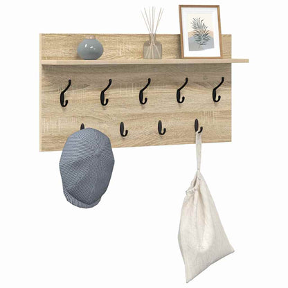 Wandmontierter Kleiderständer Sonoma Eiche 80 x 40 x 12 cm
