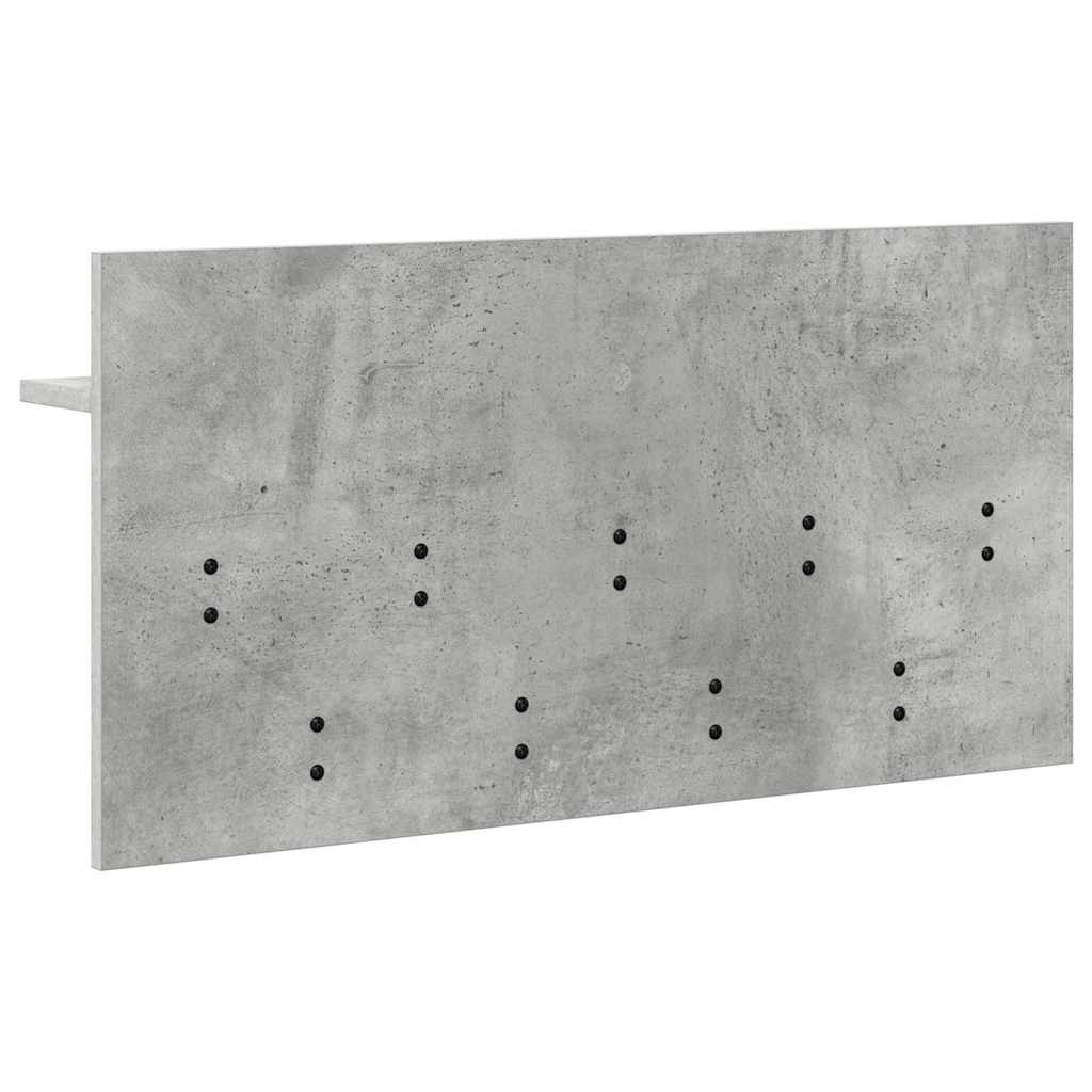 Wandmontierter Kleiderständer Betongrau 80 x 40 x 12 cm