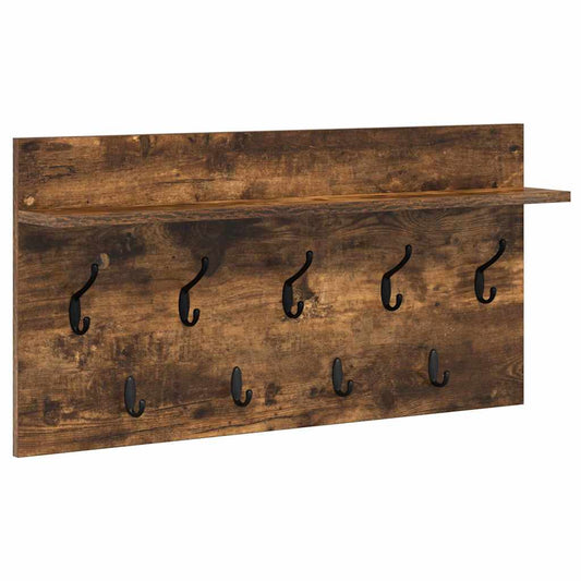 Wandmontierter Kleiderständer Räuchereiche 80 x 40 x 12 cm