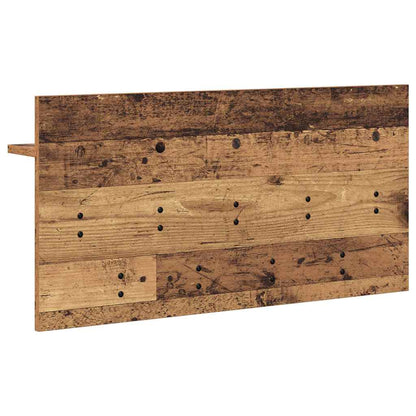 Wandmontierter Kleiderständer mit Regal Altholz 80 x 40 x 12 cm
