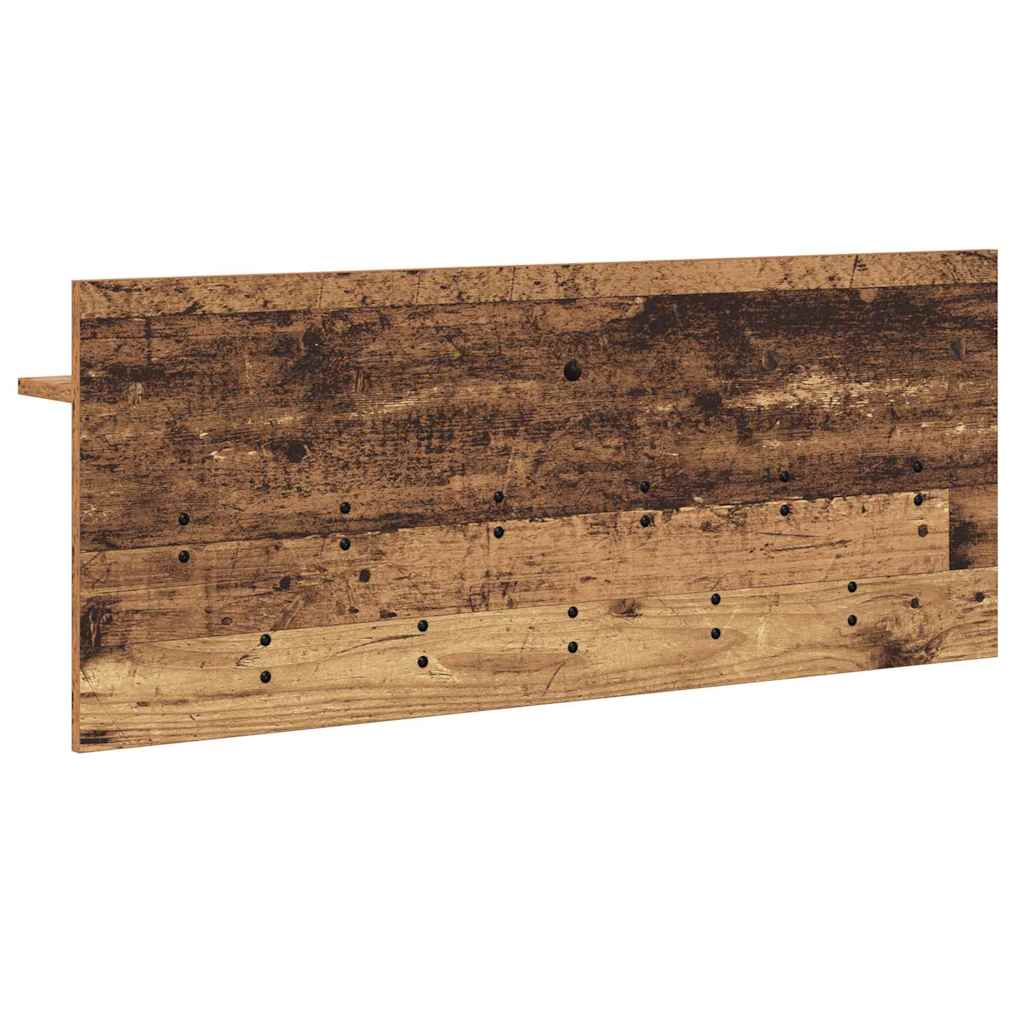 Wandmontierter Kleiderständer mit Regal Altholz Holzwerkstoff