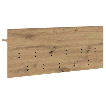 Wandmontierter Kleiderständer Eiche handwerklich Holzwerkstoff
