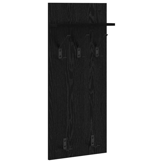 Wandmontierter Kleiderständer Schwarze Eiche 90 x 40 x 10 cm