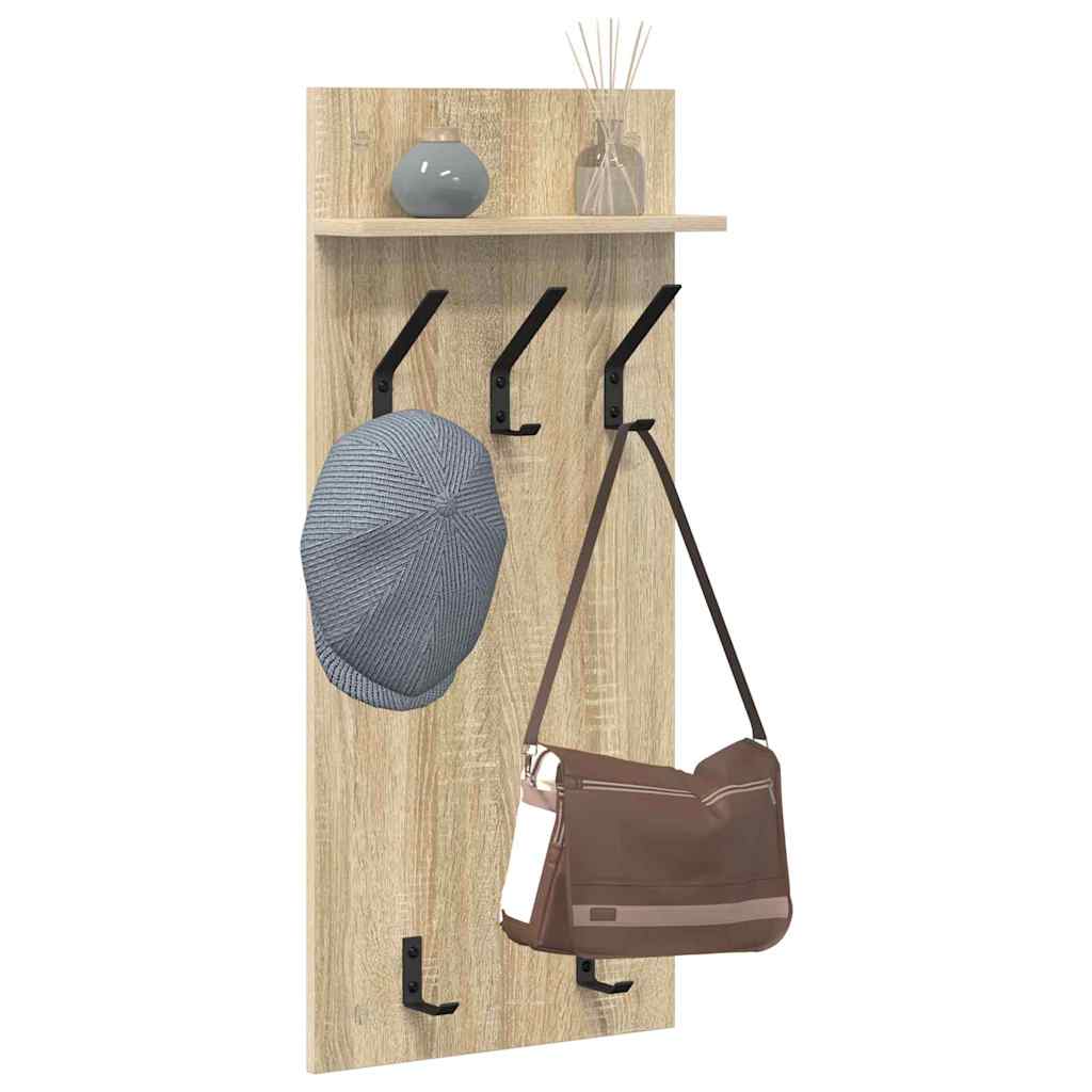 Wandmontierter Kleiderständer Sonoma Eiche 90 x 40 x 10 cm