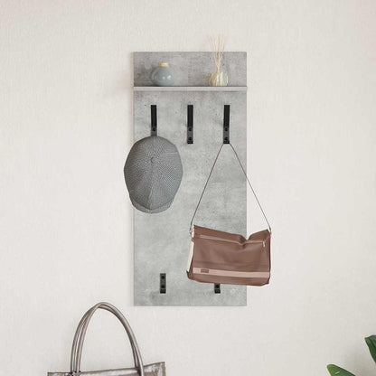Wandmontierter Kleiderständer Betongrau 90 x 40 x 10 cm