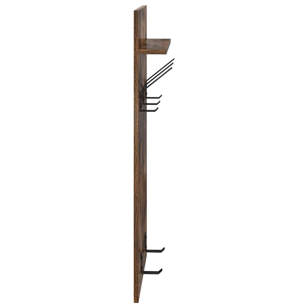 Wandmontierter Kleiderständer Räuchereiche 90 x 40 x 10 cm