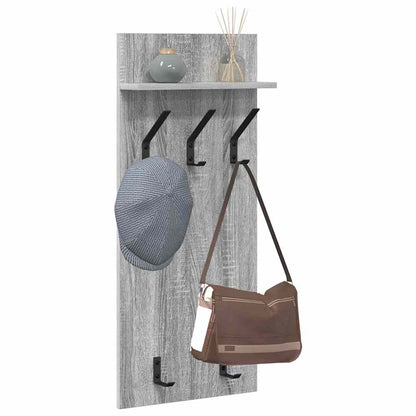 Wandmontierter Kleiderständer Grau Sonoma 90 x 40 x 10 cm