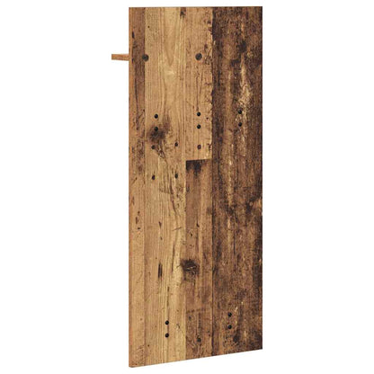Wandmontierter Kleiderständer mit Regal Altholz 90 x 40 x 10 cm