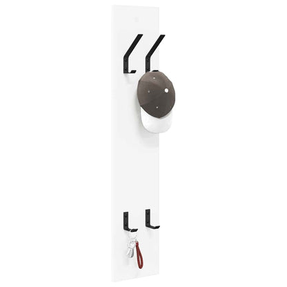 Wandmontierter Kleiderständer Weiß 20 x 1,5 x 100 cm