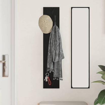 Wandmontierter Kleiderständer Schwarze Eiche 20 x 1,5 x 100 cm