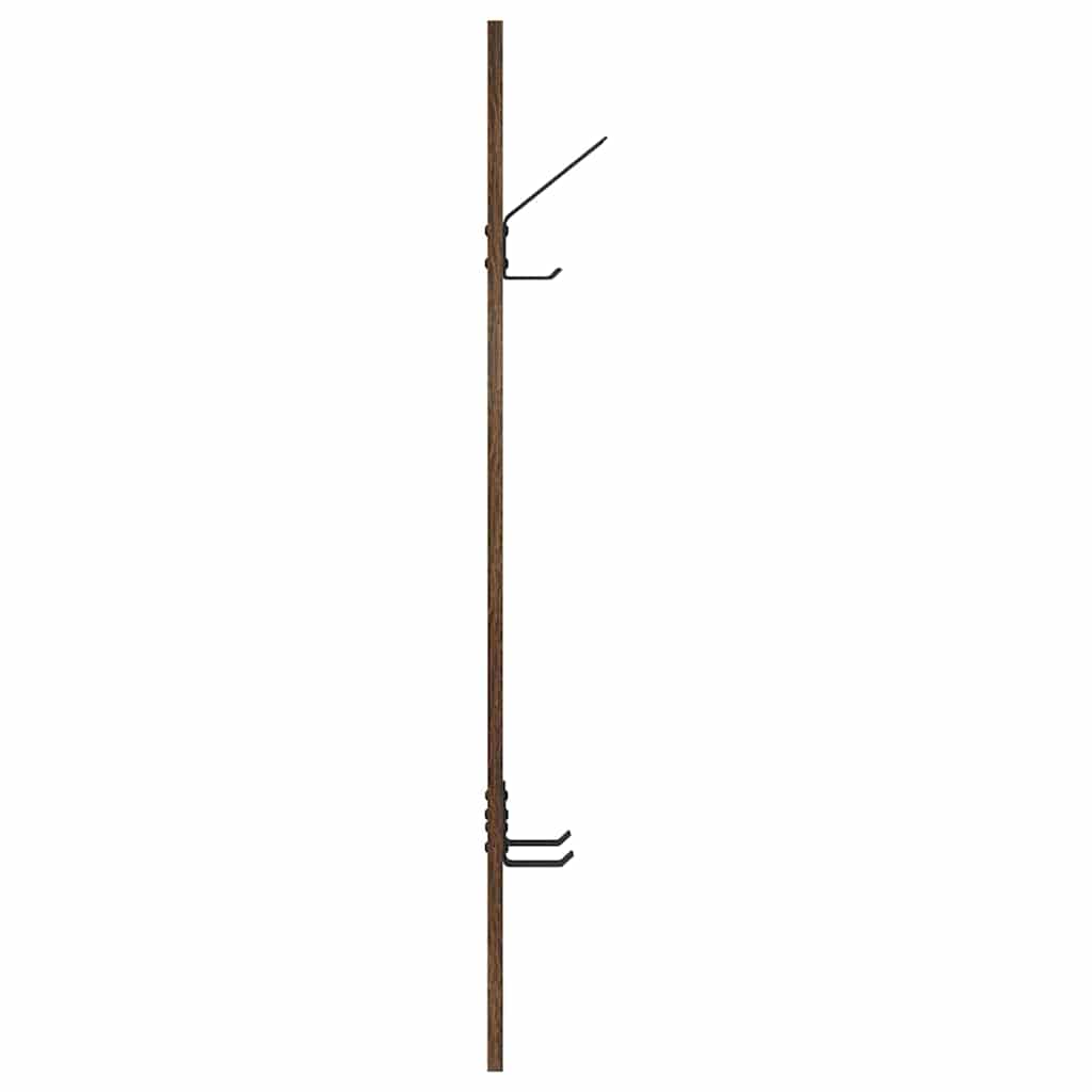 Wandmontierter Kleiderständer Räuchereiche 20 x 1,5 x 100 cm