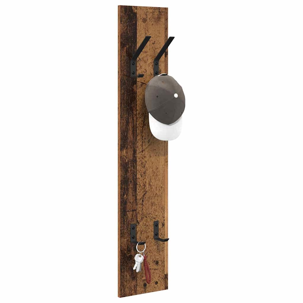 Wandmontierter Kleiderständer Altholz 20 x 1,5 x 100 cm