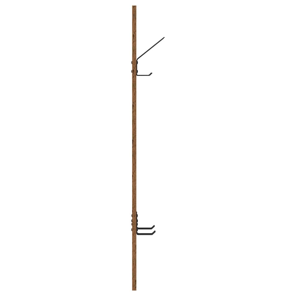 Wandmontierter Kleiderständer Altholz 20 x 1,5 x 100 cm