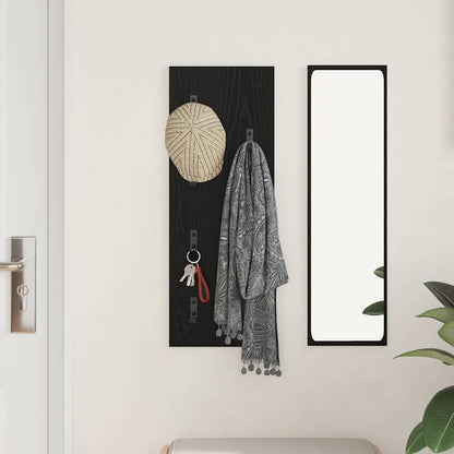 Wandmontierter Kleiderständer Schwarze Eiche 30 x 1.5 x 80 cm