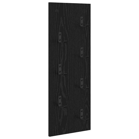 Wandmontierter Kleiderständer Schwarze Eiche 30 x 1.5 x 80 cm