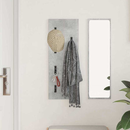 Wandmontierter Kleiderständer Betongrau 30 x 1.5 x 80 cm