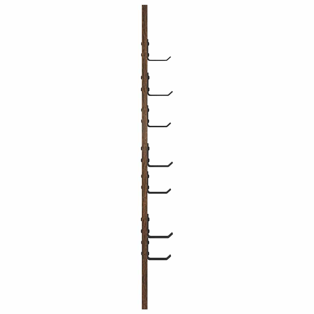 Wandmontierter Kleiderständer Räuchereiche 30 x 1.5 x 80 cm