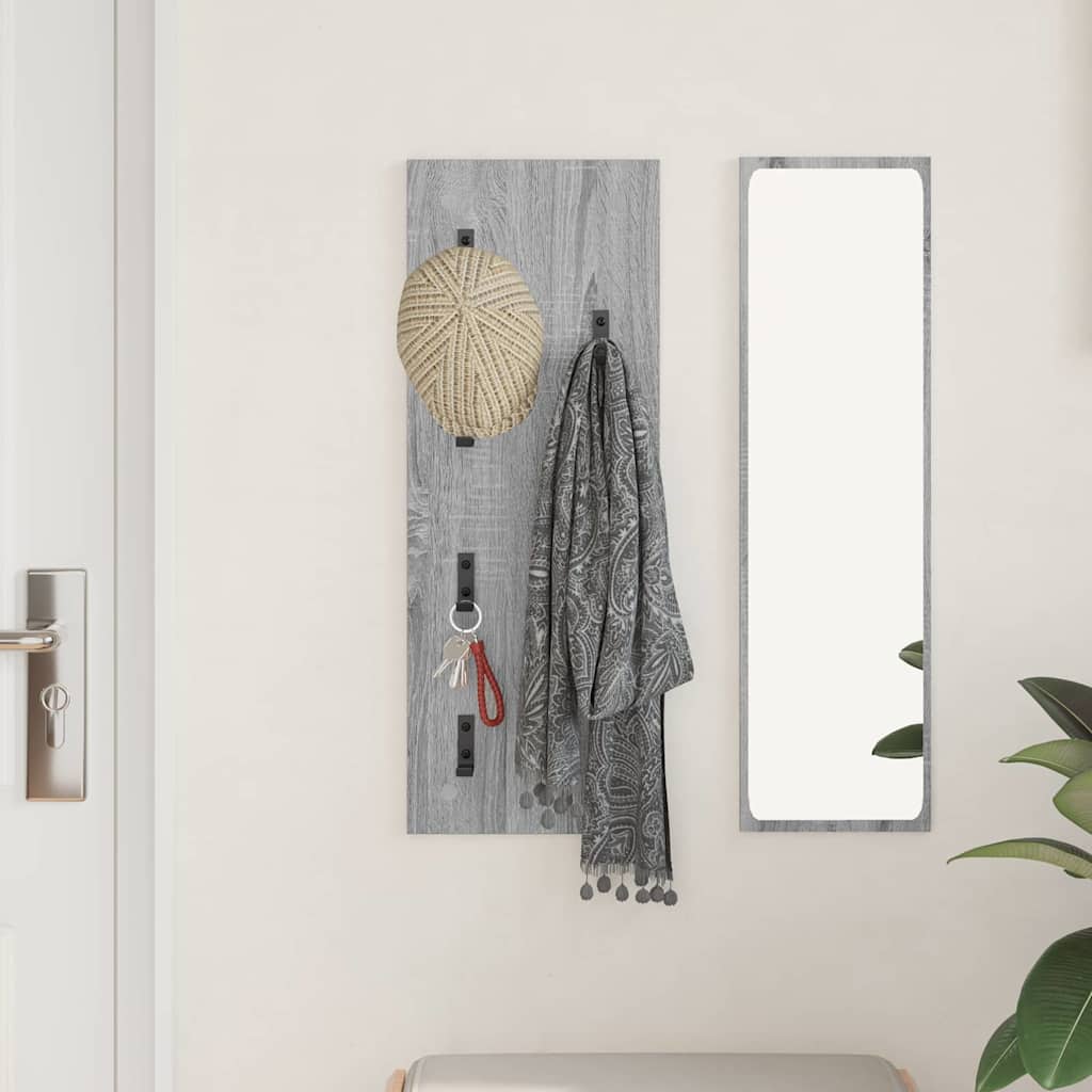 Wandmontierter Kleiderständer Grau Sonoma 30 x 1.5 x 80 cm