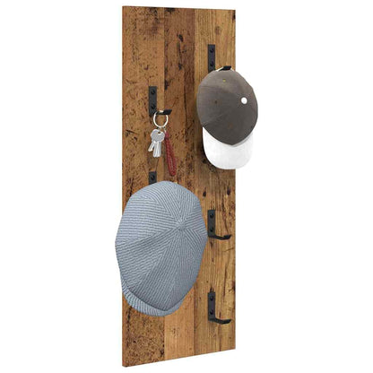 Wandmontierter Kleiderständer Altholz 30 x 1.5 x 80 cm