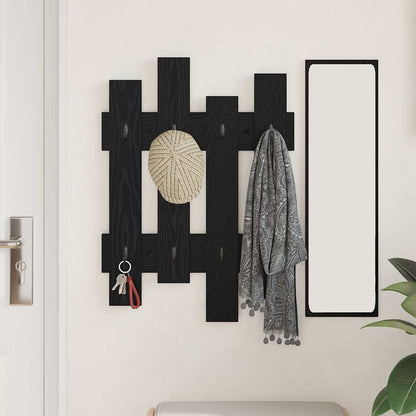 Wandmontierter Kleiderständer Schwarze Eiche 60 x 3 x 82 cm