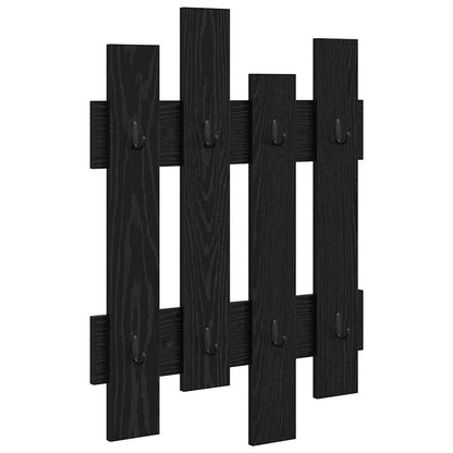Wandmontierter Kleiderständer Schwarze Eiche 60 x 3 x 82 cm