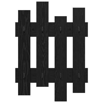 Wandmontierter Kleiderständer Schwarze Eiche 60 x 3 x 82 cm