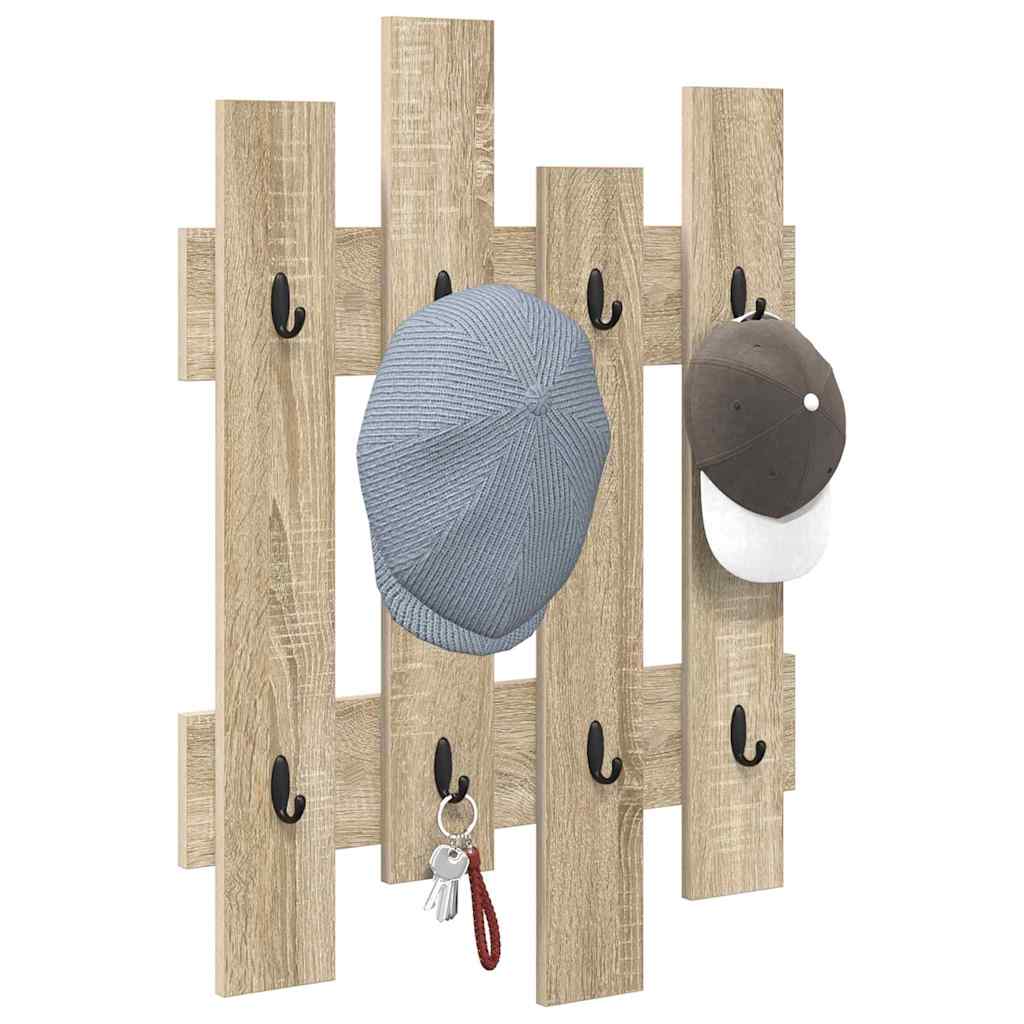Wandmontierter Kleiderständer Sonoma Eiche 60 x 3 x 82 cm
