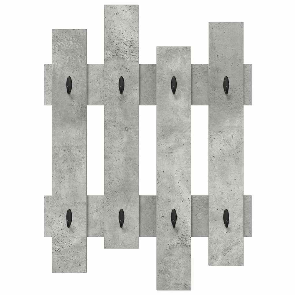Wandmontierter Kleiderständer Betongrau 60 x 3 x 82 cm