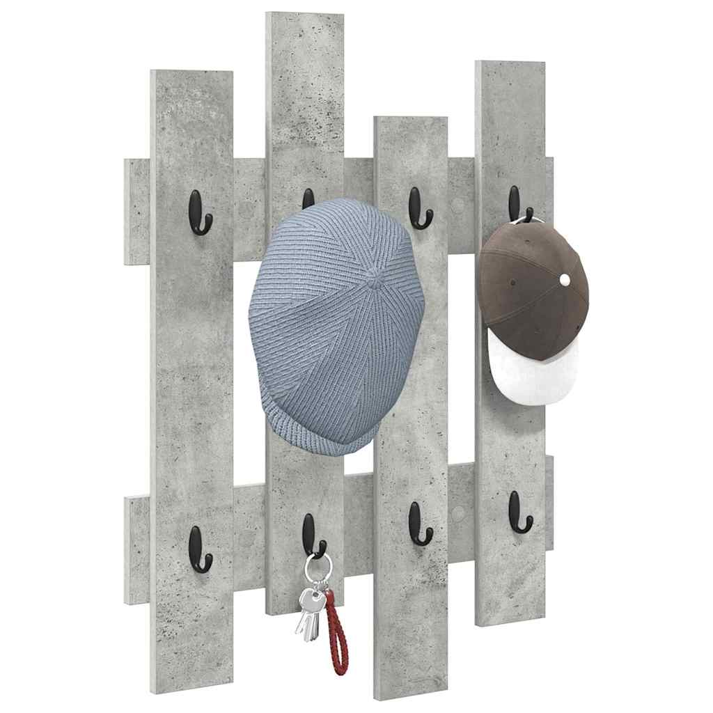 Wandmontierter Kleiderständer Betongrau 60 x 3 x 82 cm