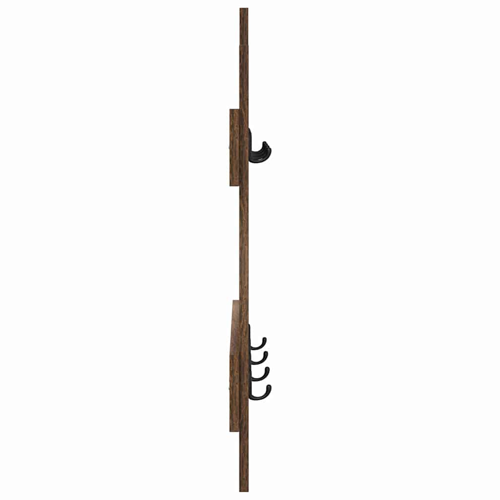 Wandmontierter Kleiderständer Räuchereiche 60 x 3 x 82 cm