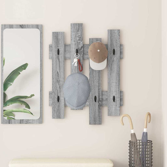 Wandmontierter Kleiderständer Grau Sonoma 60 x 3 x 82 cm
