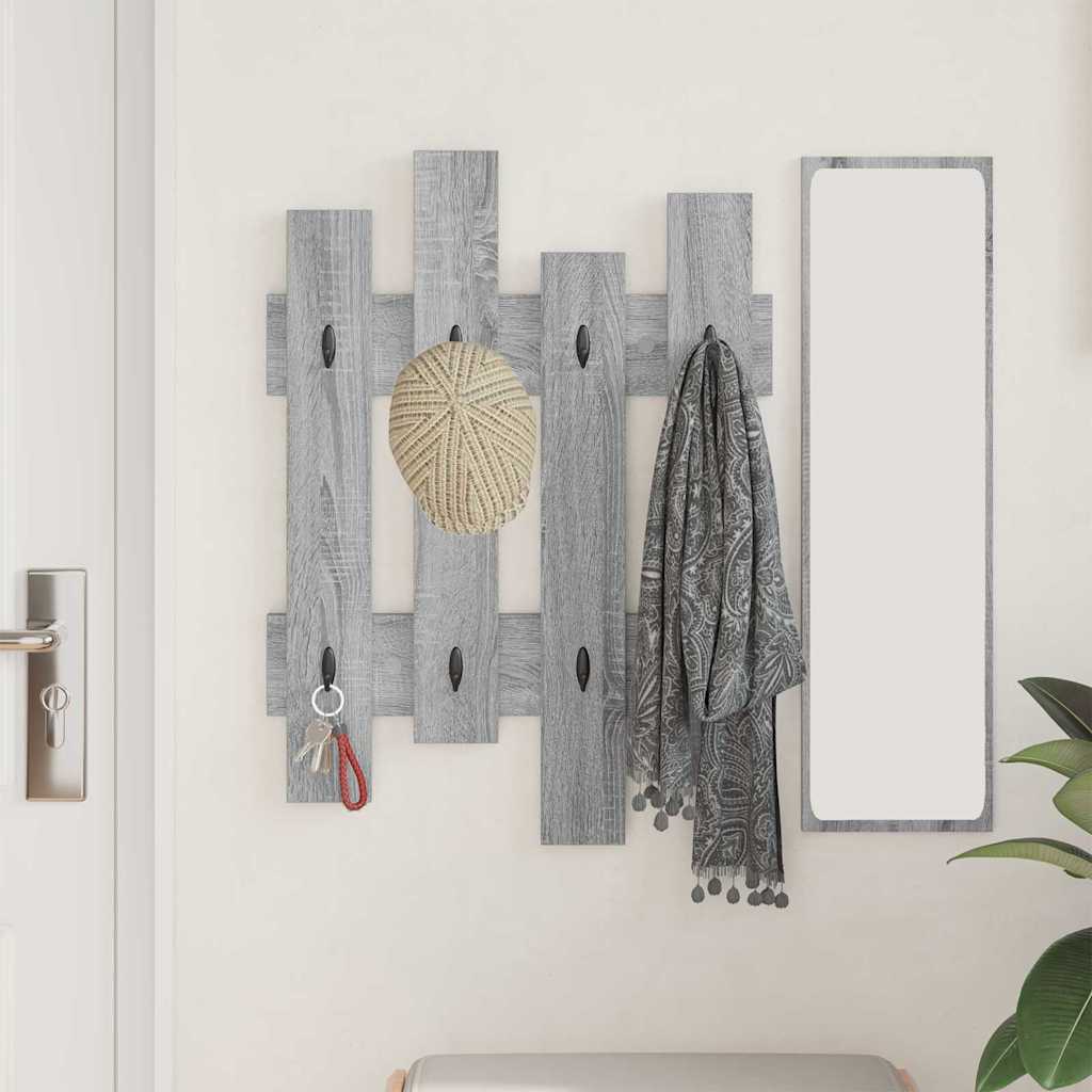 Wandmontierter Kleiderständer Grau Sonoma 60 x 3 x 82 cm