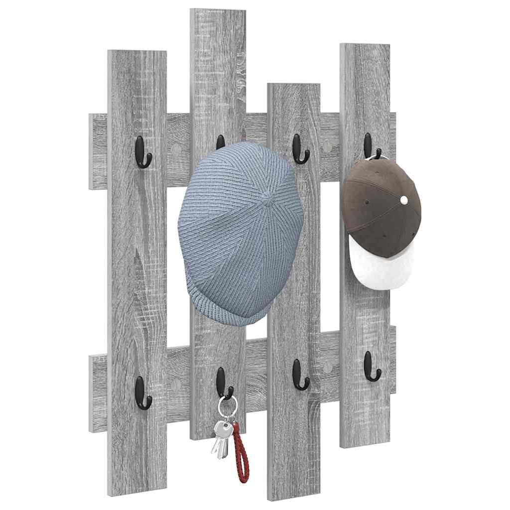 Wandmontierter Kleiderständer Grau Sonoma 60 x 3 x 82 cm
