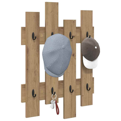 Wandmontierter Kleiderständer Eiche handwerklich 60 x 3 x 82 cm