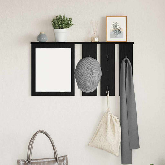 Wandmontierter Kleiderständer Schwarze Eiche 85 x 10 x 45 cm