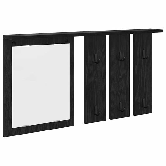 Wandmontierter Kleiderständer Schwarze Eiche 85 x 10 x 45 cm