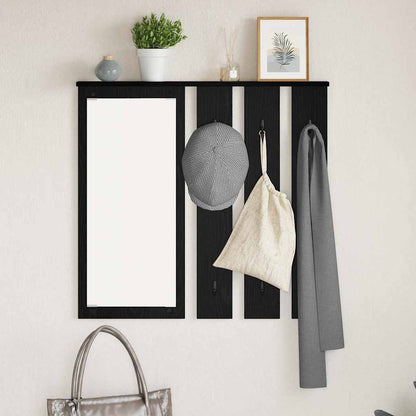Wandmontierter Kleiderständer Schwarze Eiche 84 x 10 x 80 cm