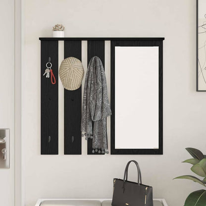 Wandmontierter Kleiderständer Schwarze Eiche 84 x 10 x 80 cm