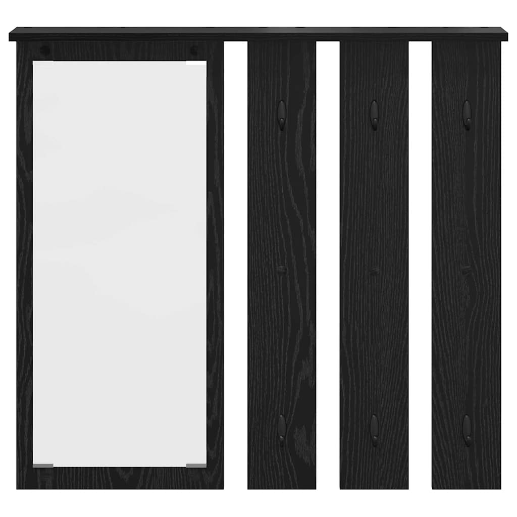 Wandmontierter Kleiderständer Schwarze Eiche 84 x 10 x 80 cm