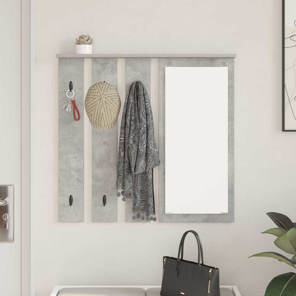 Wandmontierter Kleiderständer Betongrau 84 x 10 x 80 cm