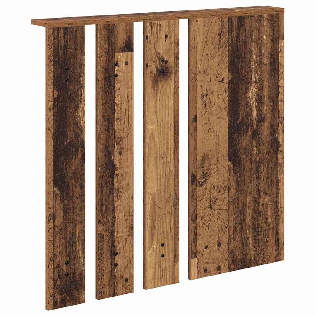 Wandmontierter Kleiderständer mit Regal Altholz 84 x 10 x 80 cm