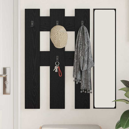 Wandmontierter Kleiderständer Schwarze Eiche 65 x 3 x 100 cm