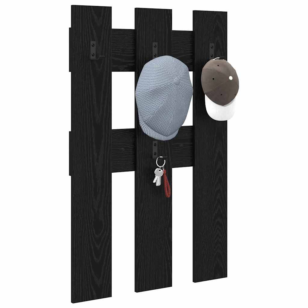 Wandmontierter Kleiderständer Schwarze Eiche 65 x 3 x 100 cm