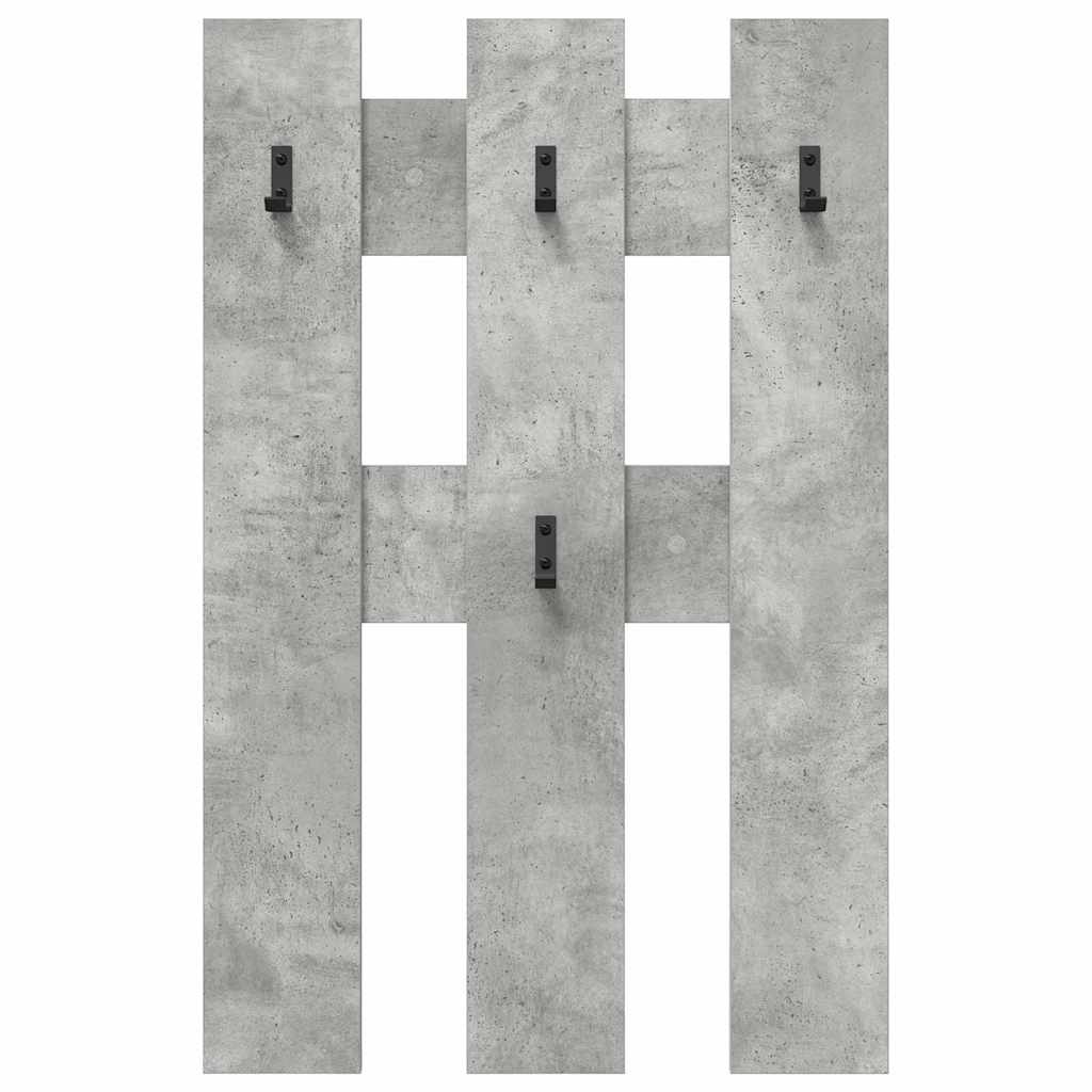 Wandmontierter Kleiderständer Betongrau 65 x 3 x 100 cm